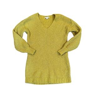 American Eagle Yellow V-Neck Sweater Dress Size XS